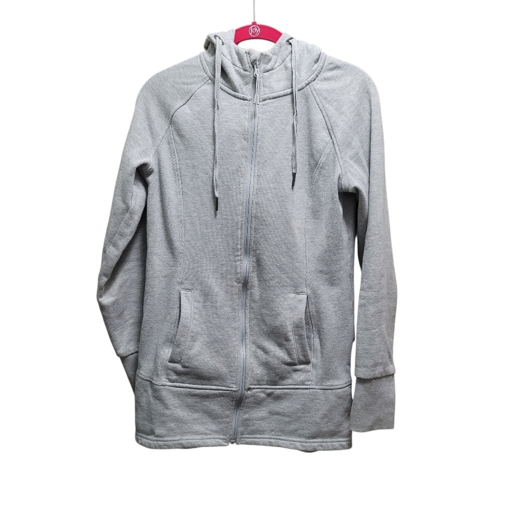 Mondetta Sport Cotton Blend Zip-Up Grey Jacket - S